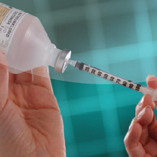 50 ml flacon PEHD Ø 20 mm felskraag, bestraald